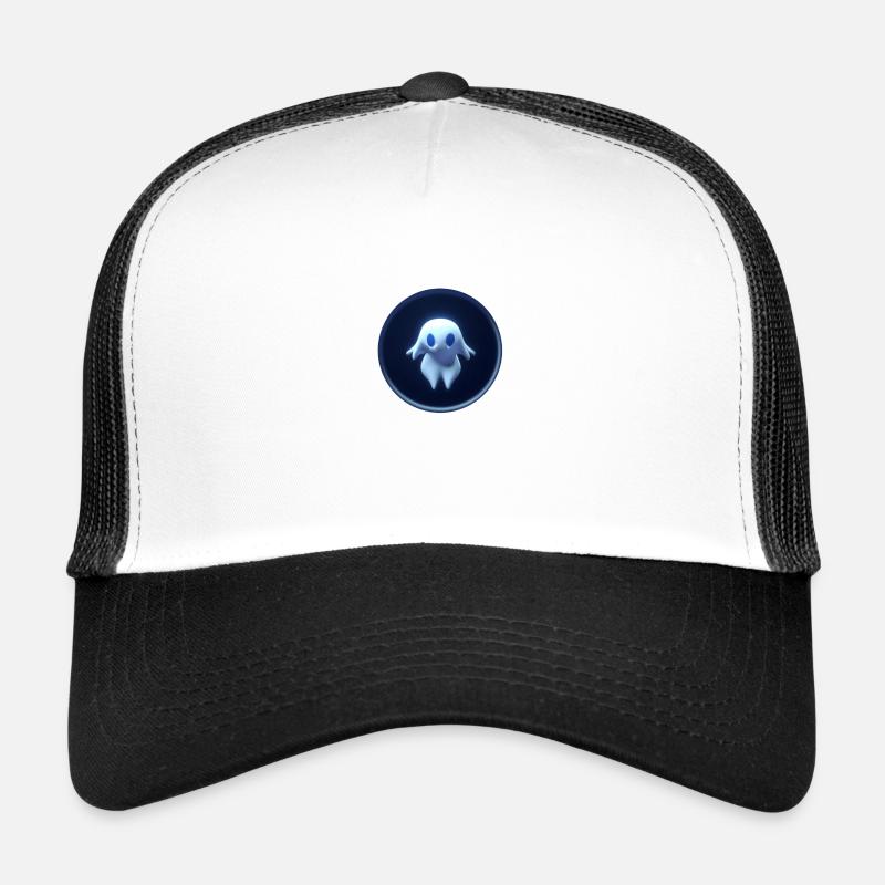 Fantôme glow - Casquette trucker  - blanc/noir