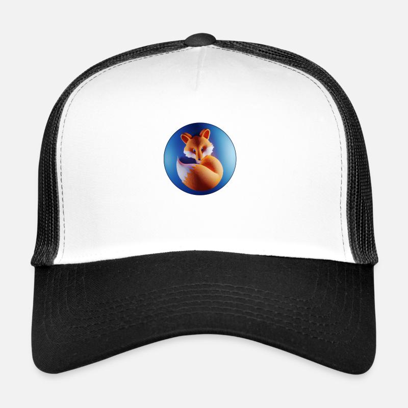 Little fox in a bubble - Trucker Cap - white/black