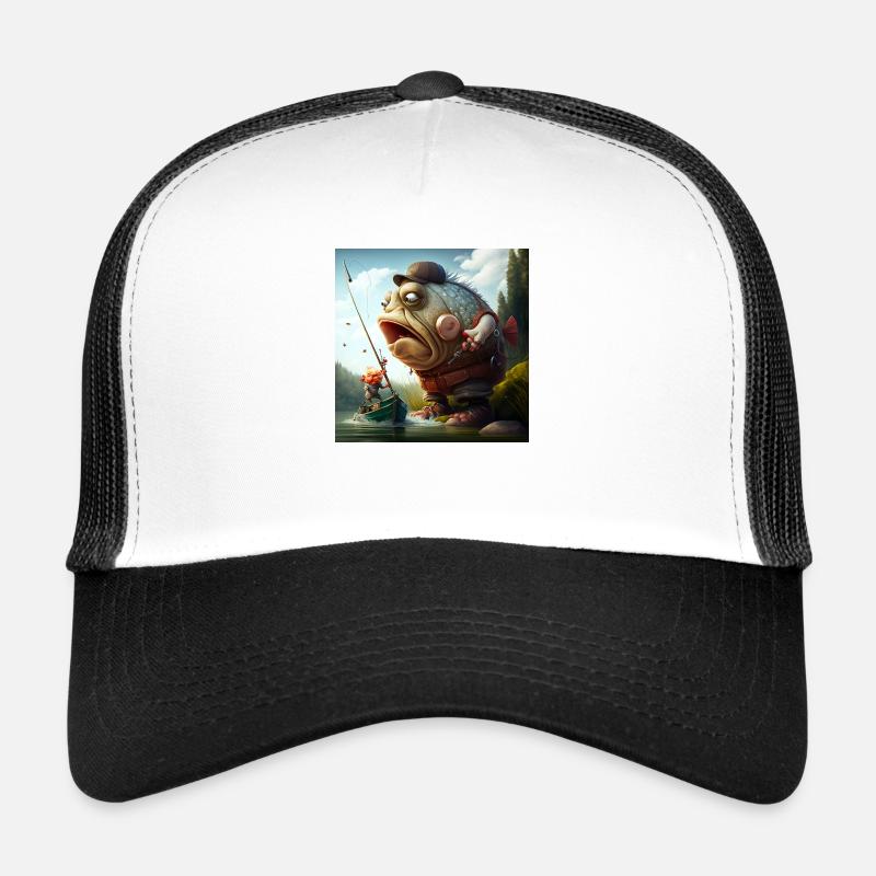 Angler Karikatur Trucker Cap