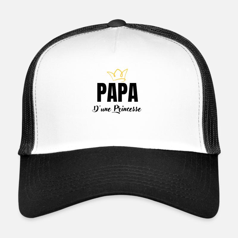 papa d'une princesse - Casquette trucker  - blanc/noir