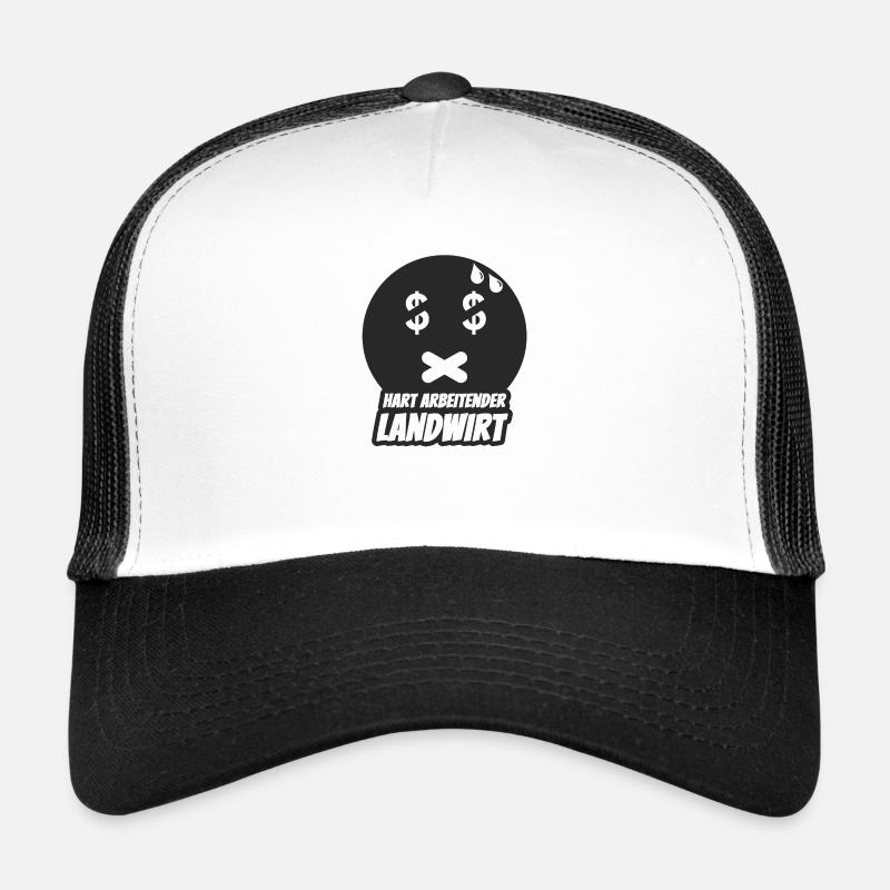Hart arbeitender Landwirt - Trucker Cap - Weiß/Schwarz
