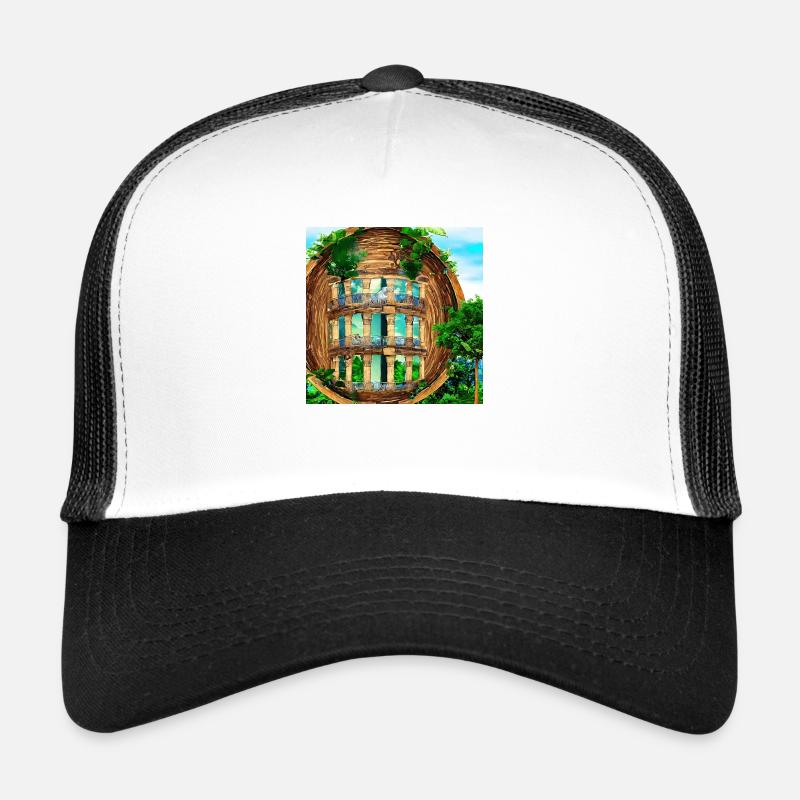 Abstract columns in natural surroundings Trucker Cap