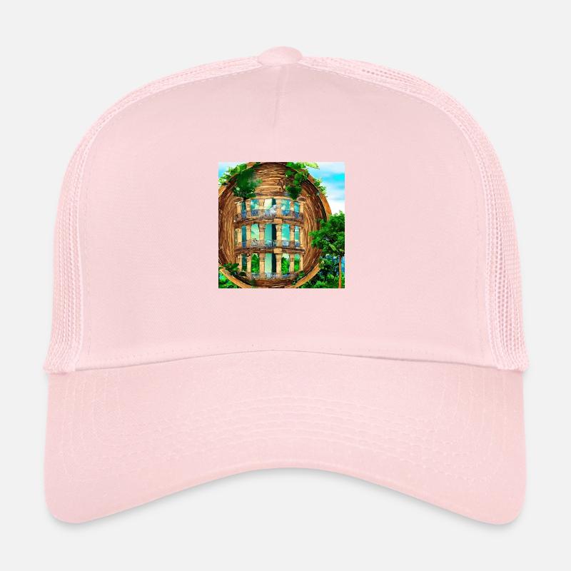 Abstract columns in natural surroundings Trucker Cap