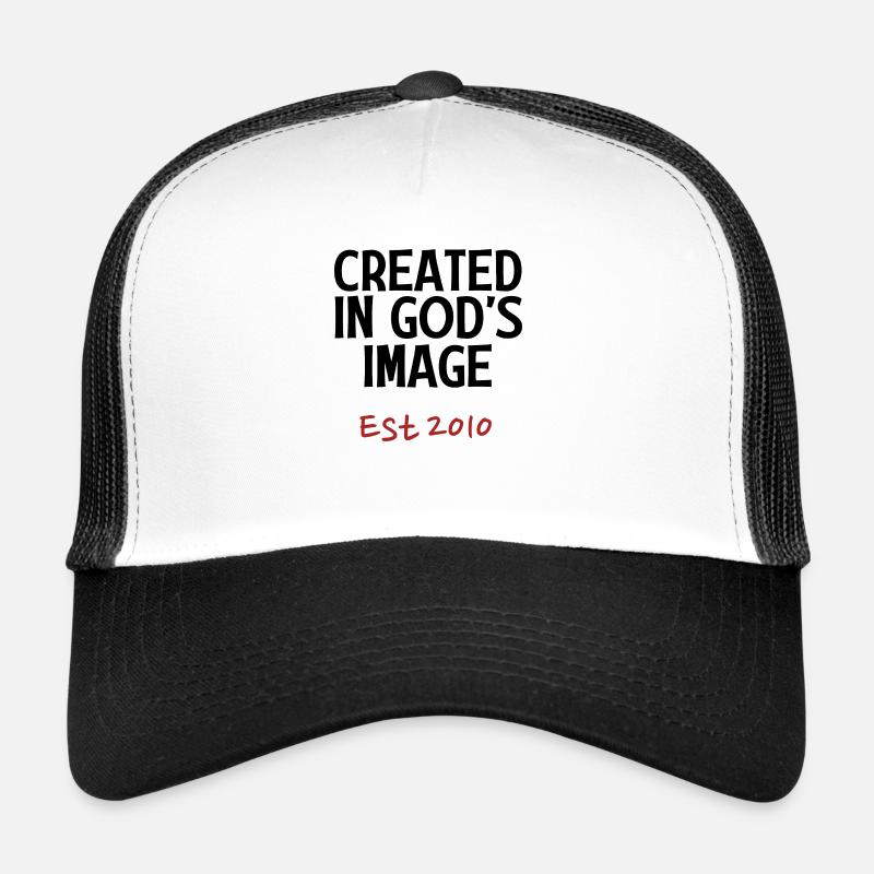 Created in God's Image Est 2010 - Trucker Cap - white/black
