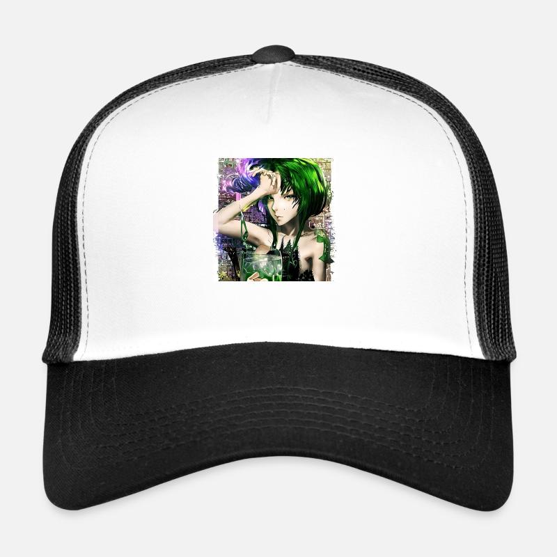 Fille aux cheveux verts le jour de la Saint-Patrick Casquette trucker 