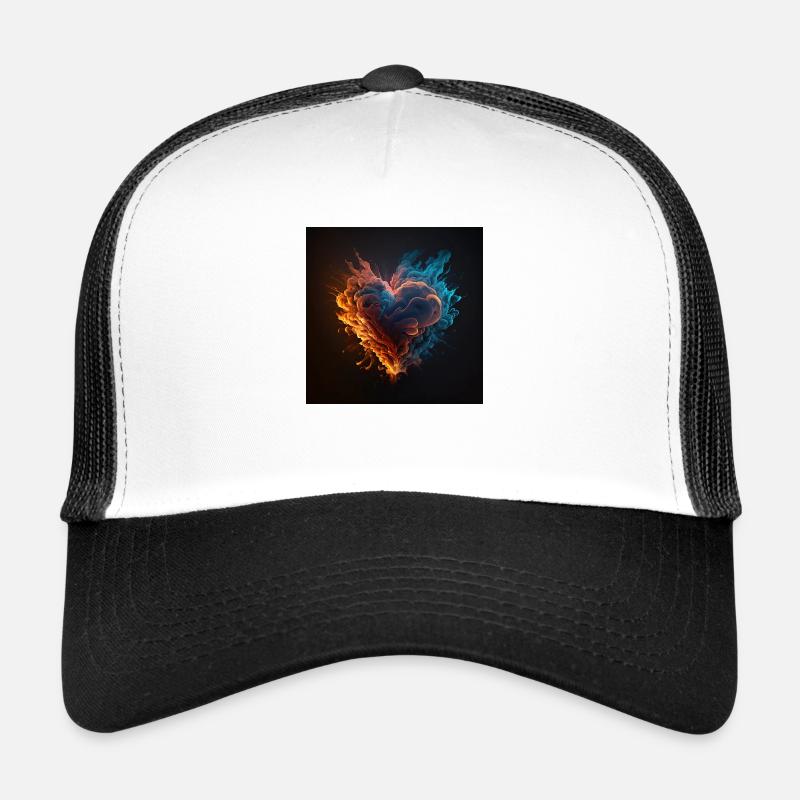 Herz aus Rauch - Trucker Cap - Weiß/Schwarz