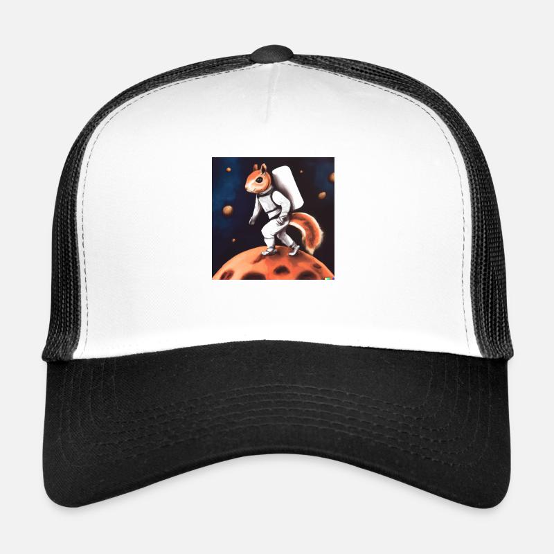 Space Squirrel - Walk Me to the Moon 05 - Trucker Cap - Weiß/Schwarz