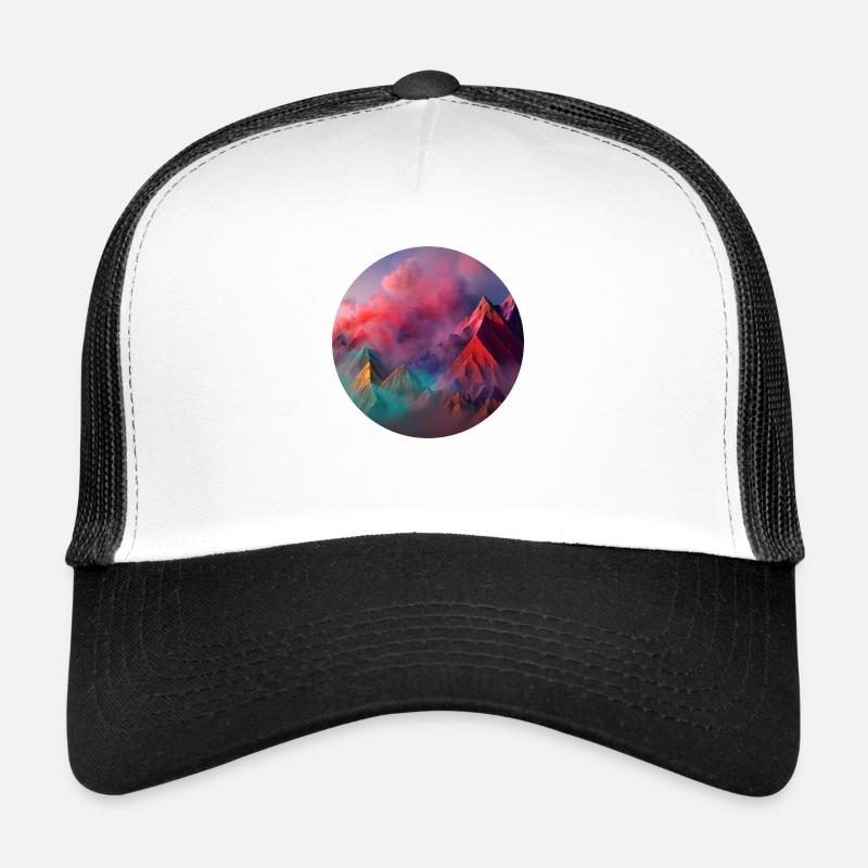 Buntes Gebirge - Trucker Cap - Weiß/Schwarz