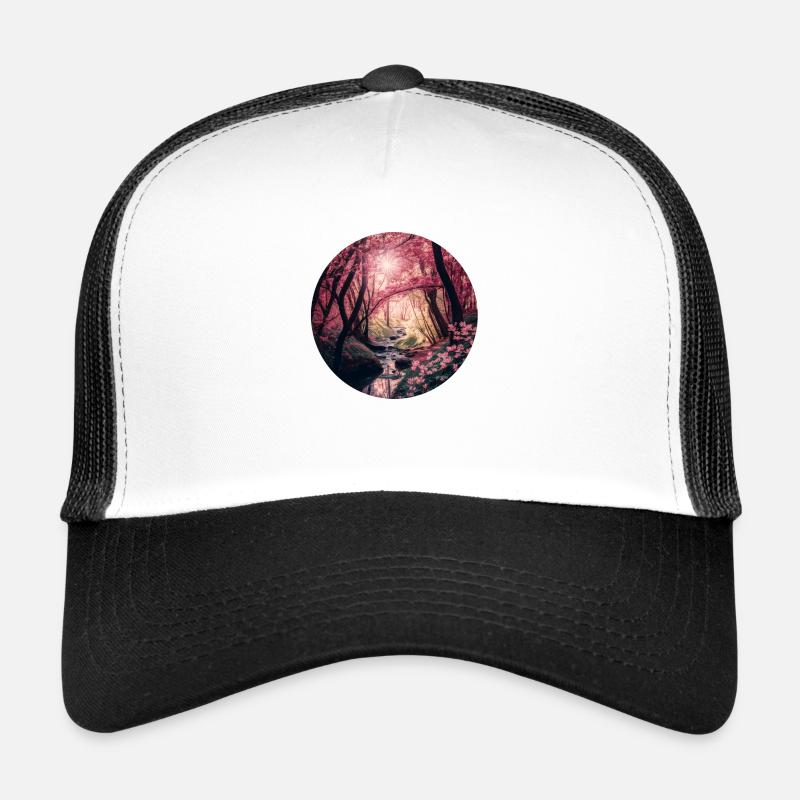Cherry blossom forest Trucker Cap