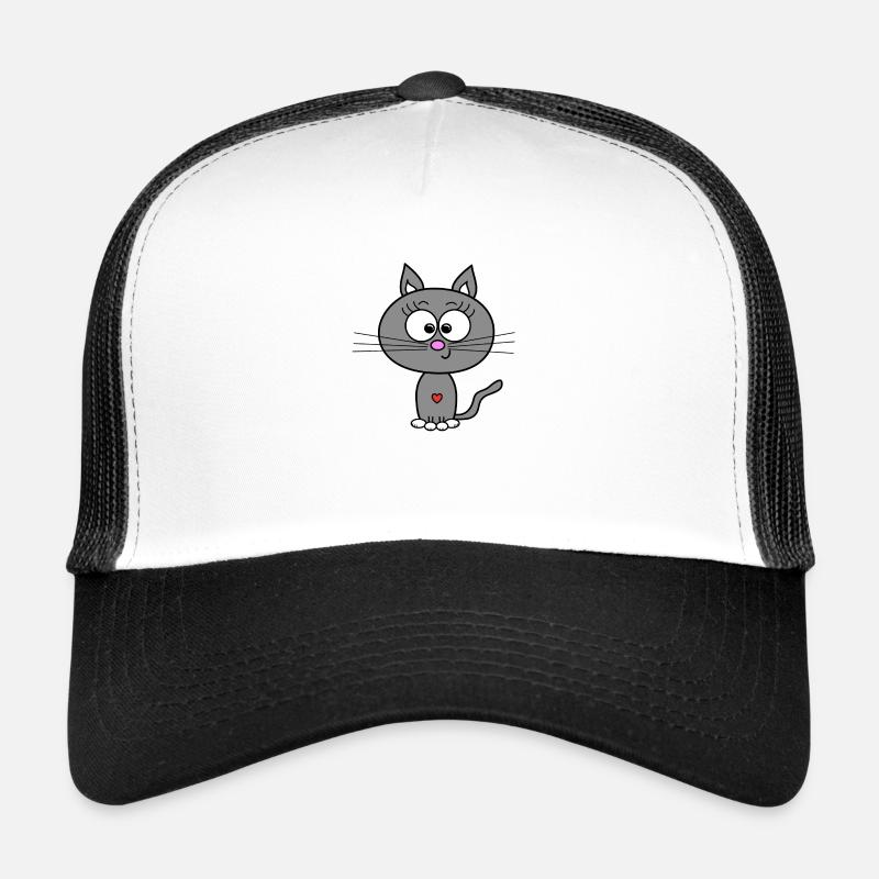 Cat Grey - Trucker Cap - white/black