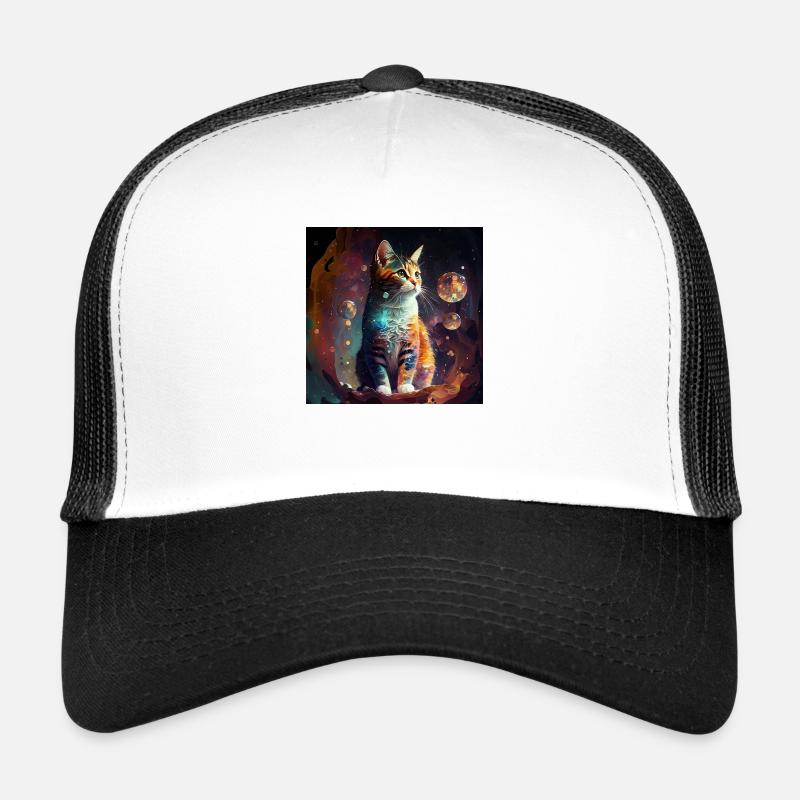 Chat psychedelic Casquette trucker 