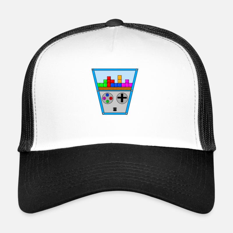 Retro Konsole - Trucker Cap - Weiß/Schwarz