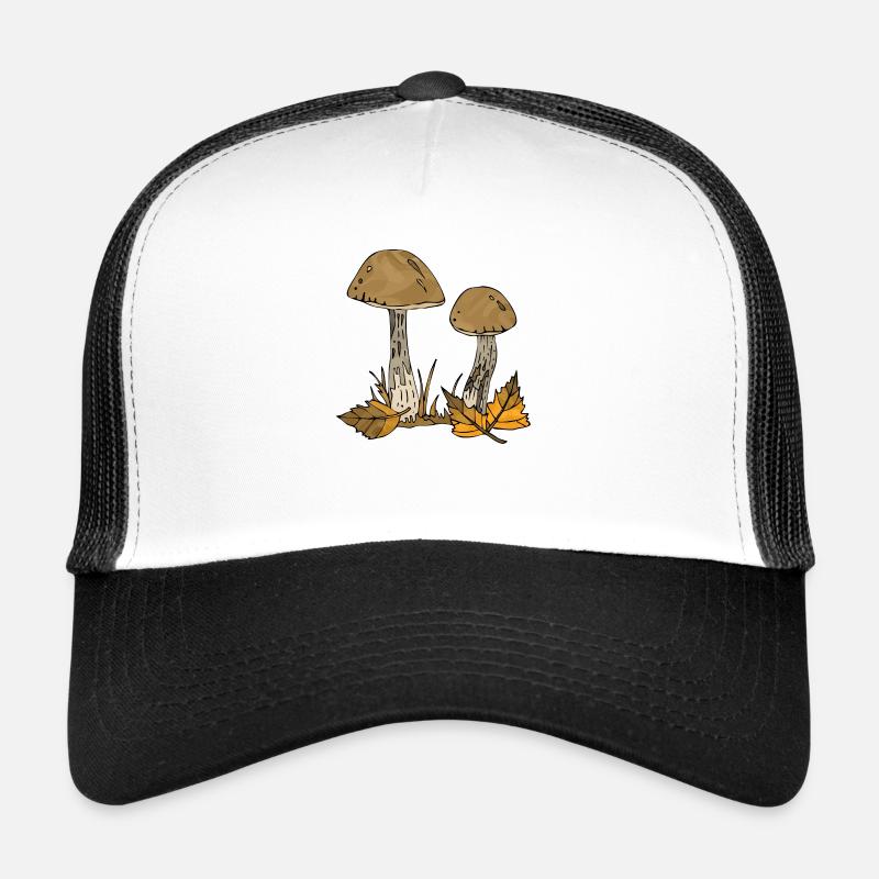 Pilze - Trucker Cap - Weiß/Schwarz