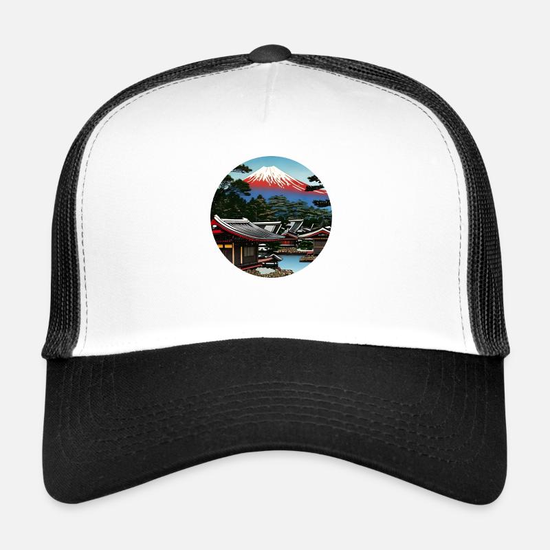 Mount Fuji in Digital Art Trucker Cap