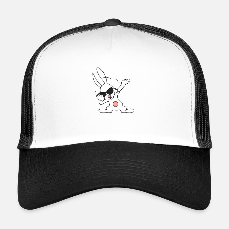 Cilo le lapin qui dab - Casquette trucker  - blanc/noir