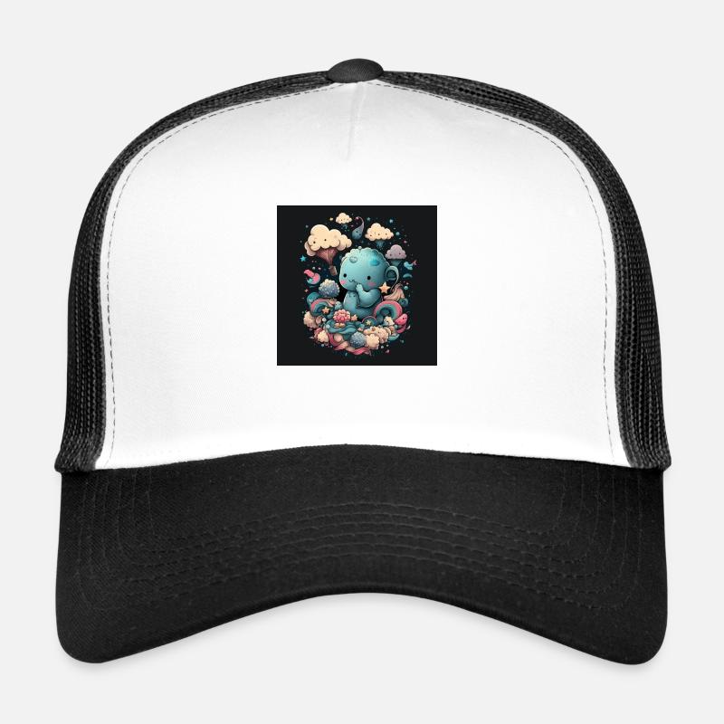 Fantaisie - Casquette trucker  - blanc/noir