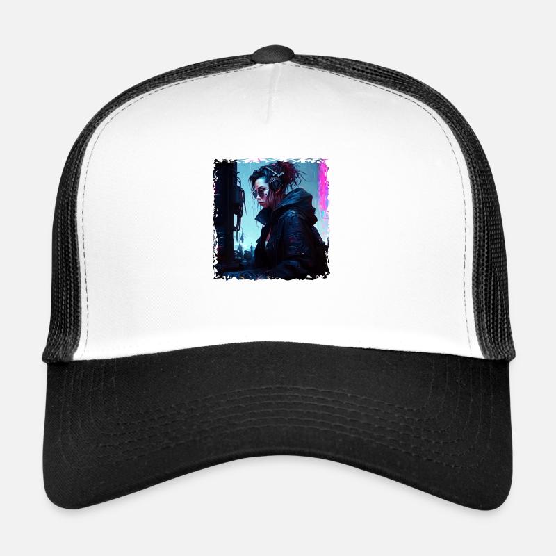 Sci-Fi Technikfreak in dystopischer High Tech Welt Trucker Cap