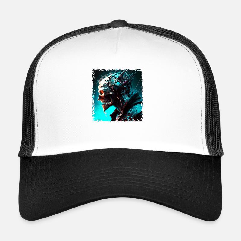 Cyborg or monster as Cyber Android of the future Trucker Cap
