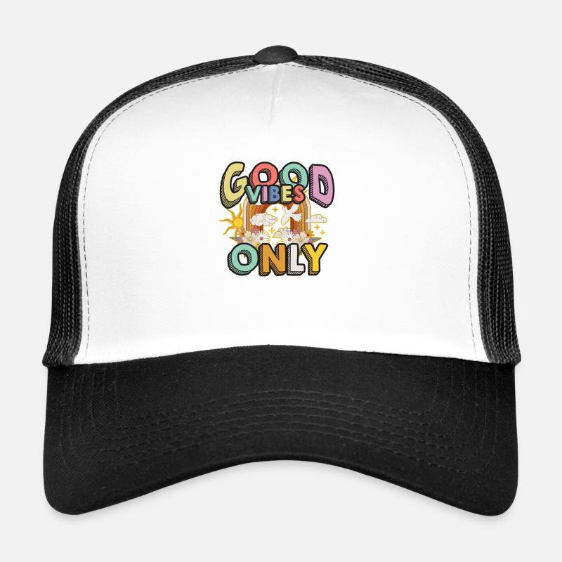 Hippie - Trucker Cap - Weiß/Schwarz