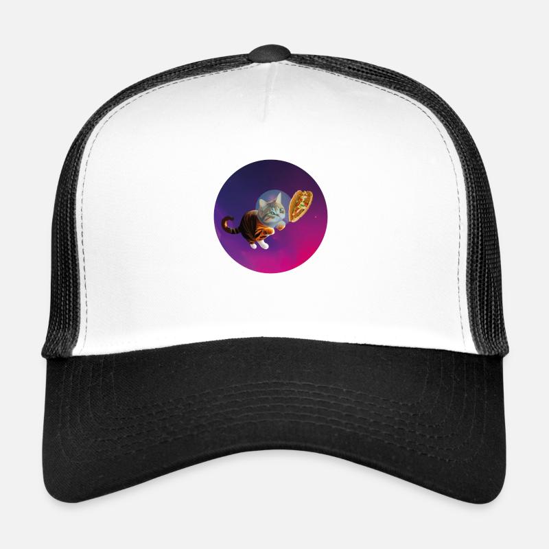 Funny Cute Naughty Cat Bengal Main Coon Space Trucker Cap