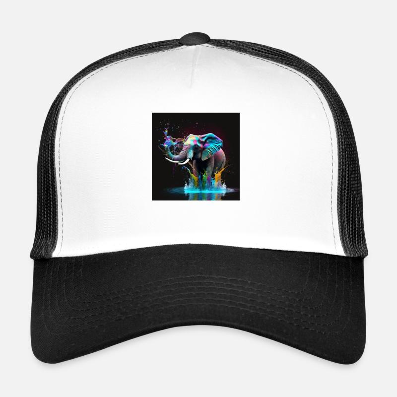Farbiger Elefant, einzigartiges Design Trucker Cap