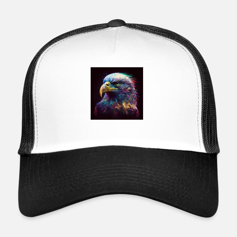 Colored Eagle, UNIQUE ILLUSTRATION Trucker Cap