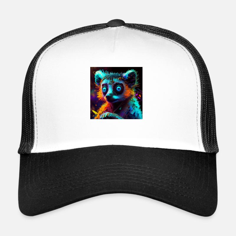 Farbiger Lemur, einzigartiges Design Trucker Cap