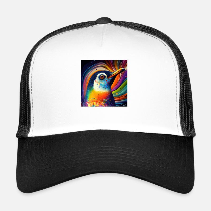 Colored penguin, unique design, Trucker Cap