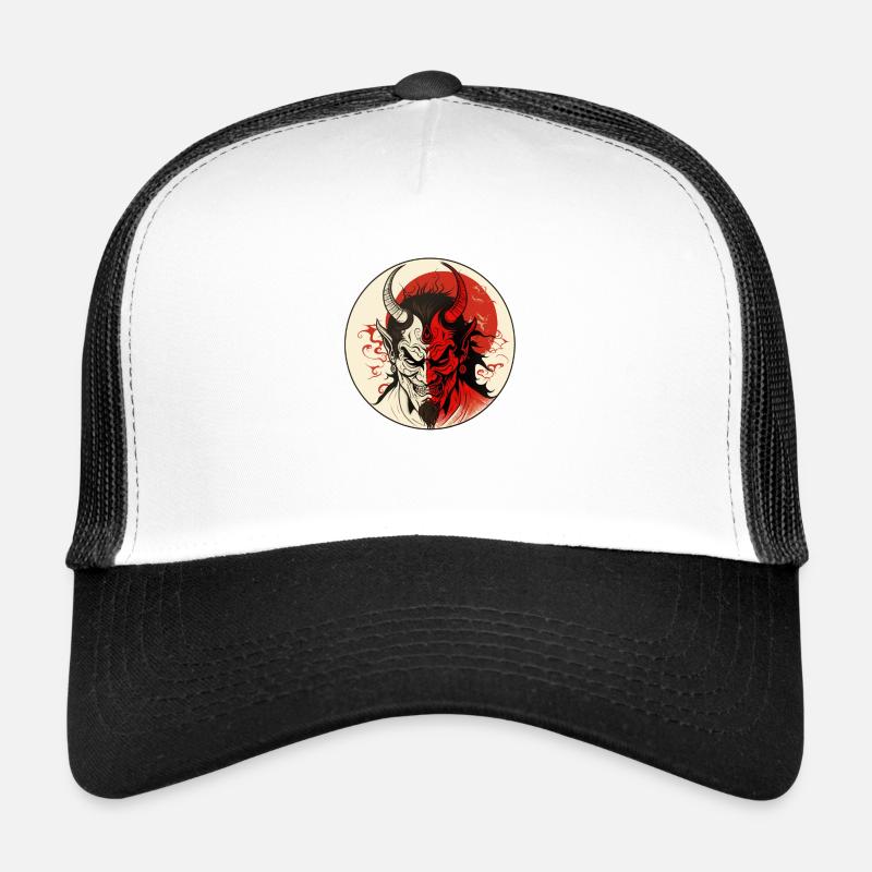 Japanese Oni Demon, Hannya - ukiyo-e style drawing Trucker Cap