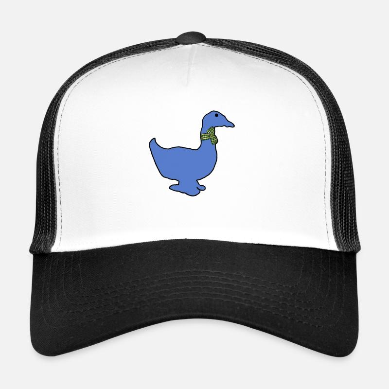 Paulo die blaue Ente - Trucker Cap - Weiß/Schwarz
