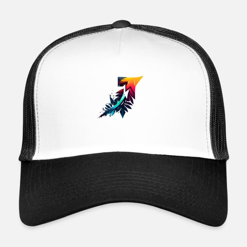 Printemps 1 - Casquette trucker  - blanc/noir