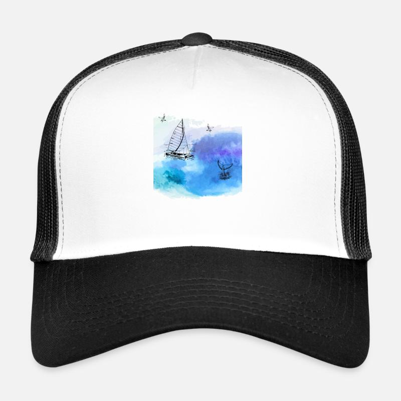 Aquarell: Abenteuer Ozean Trucker Cap