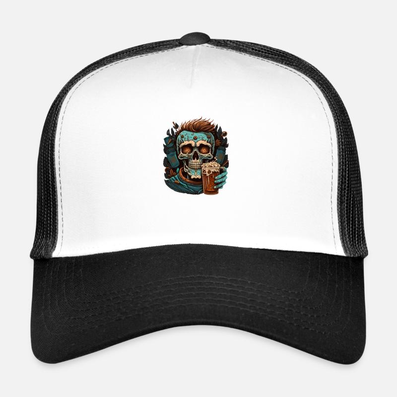 Zombie und Bier gruselig und cool Trucker Cap