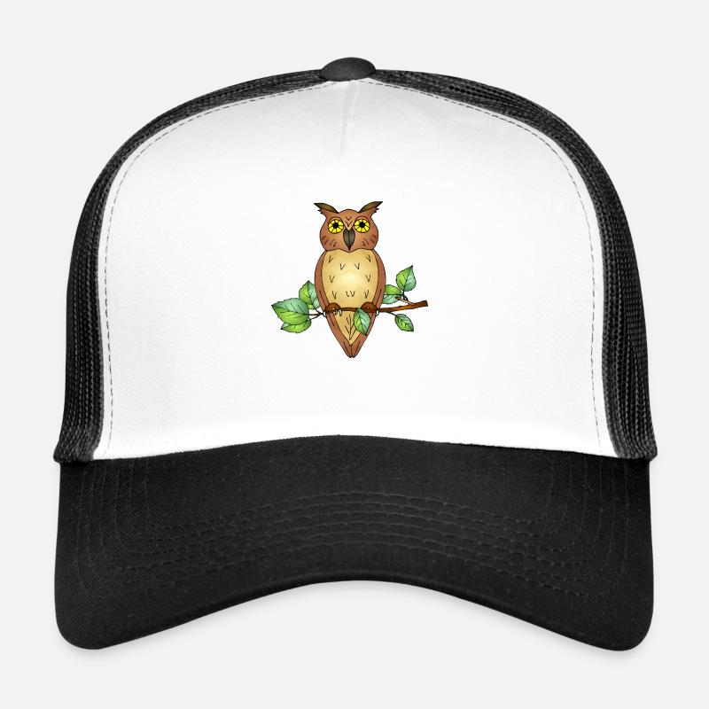 Oiseau - Casquette trucker  - blanc/noir