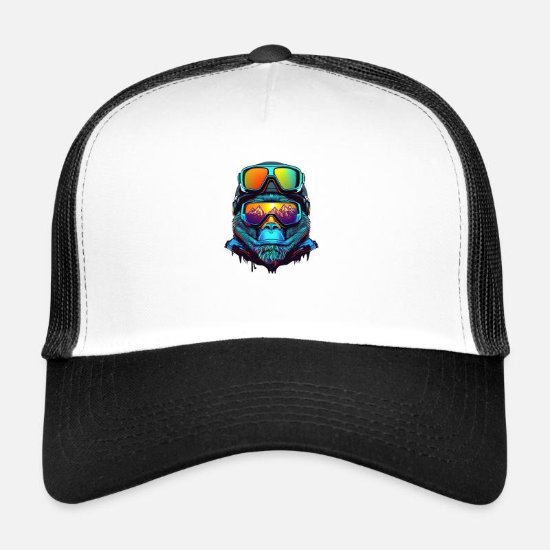 Cooler Gorilla-Skifahrer Trucker Cap