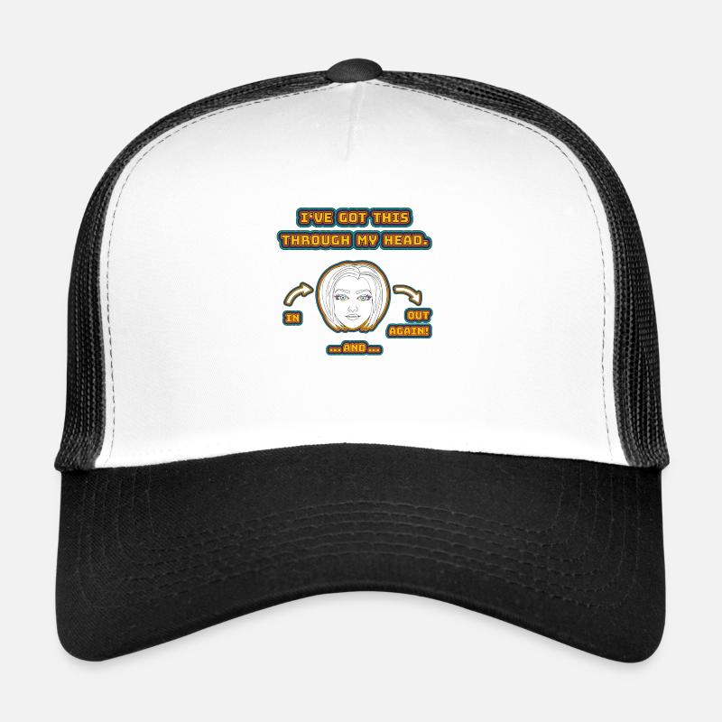 funny non-thinking design / funny sayings - Trucker Cap - white/black