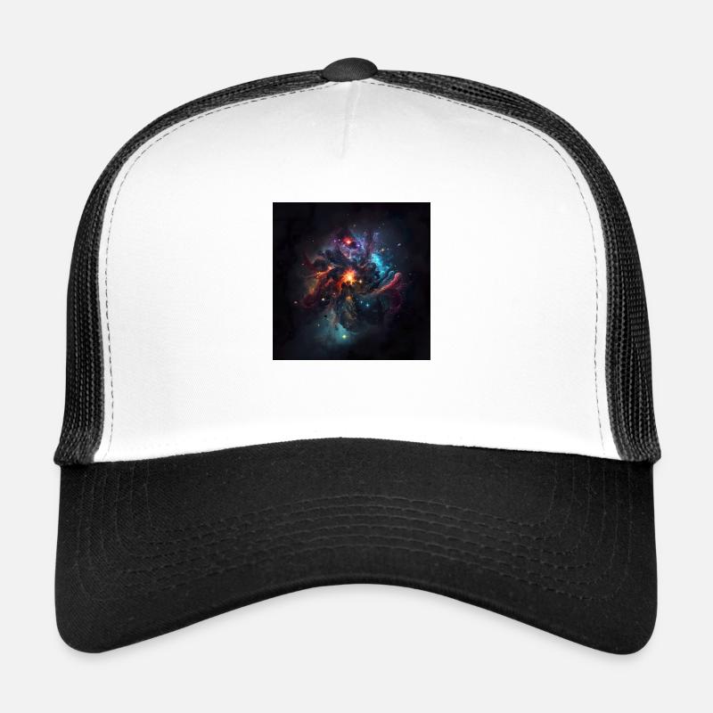 Cosmic Universe n°10 - Trucker Cap - white/black