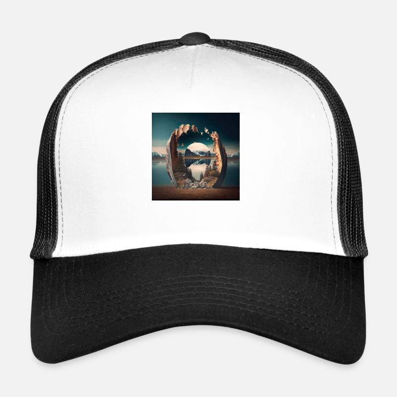 Landschaft der Welt n°6 - Trucker Cap - Weiß/Schwarz