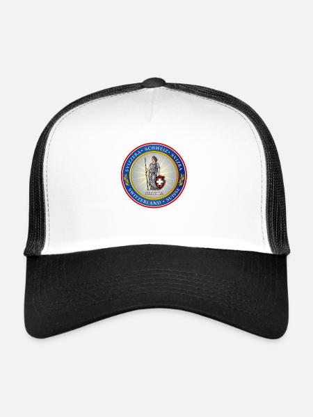 Helvetia Seal - Trucker Cap - white/black - Front