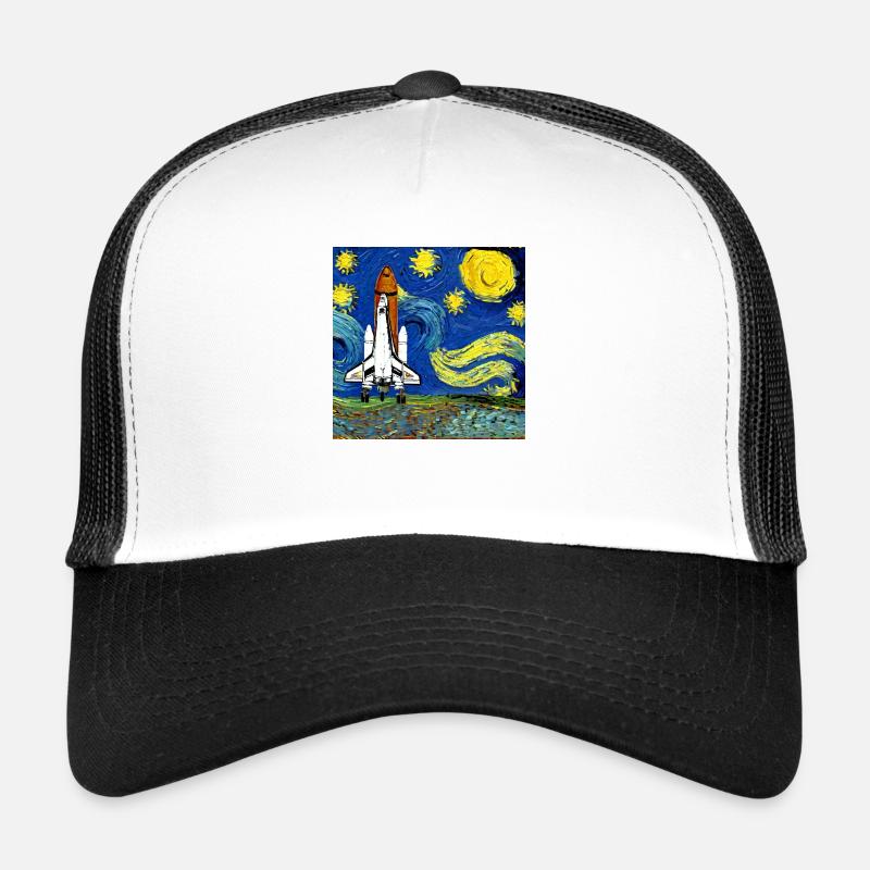 Space Shuttle Van Gogh - Trucker Cap - Weiß/Schwarz