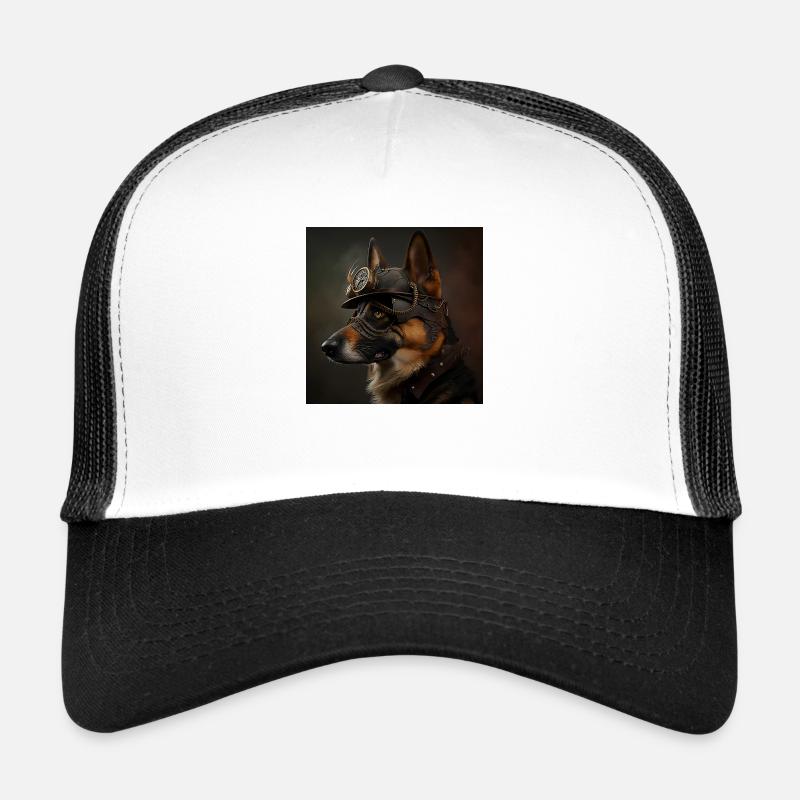 German Shepherd Steampunk Trucker Cap