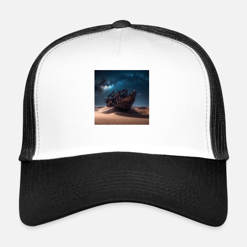 Naufrage perdu dans l’espace - Casquette trucker  - blanc/noir