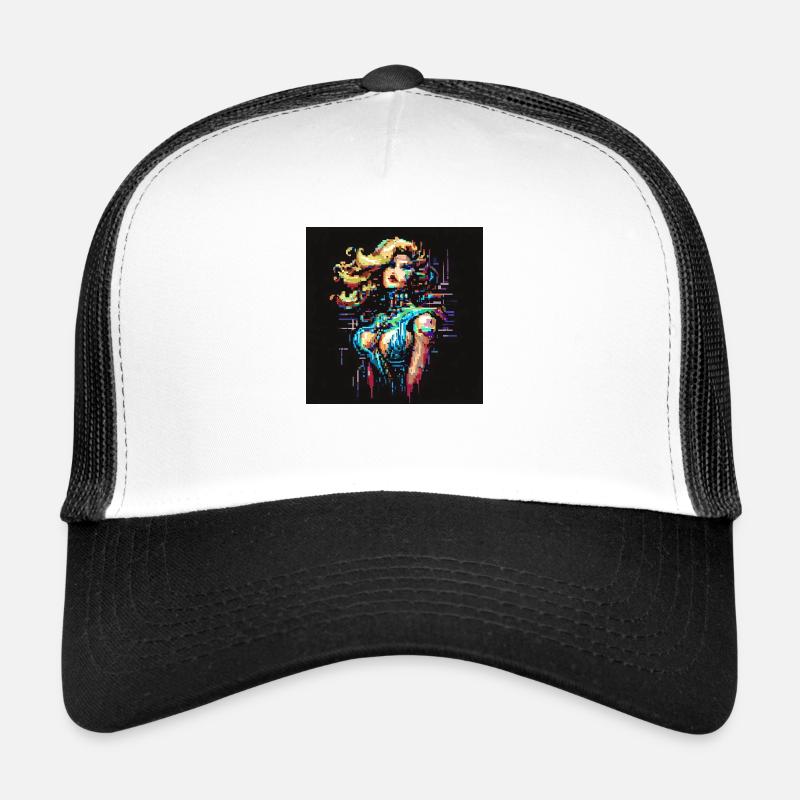 Techno-Babe [Pixelkunst] Trucker Cap