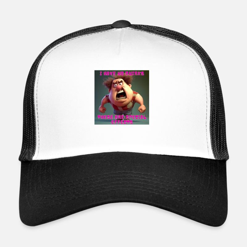 I have no quirks - these are special effects - Trucker Cap - Weiß/Schwarz