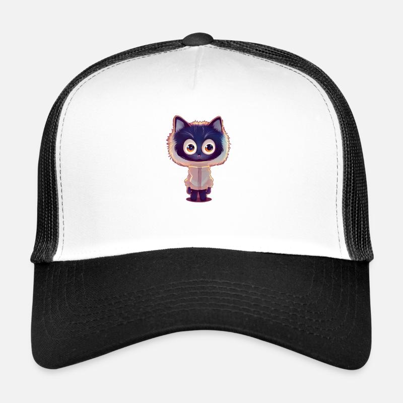 Chat aux grands yeux Casquette trucker 
