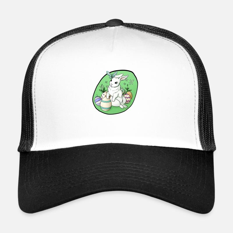 Osterhase - Trucker Cap - Weiß/Schwarz