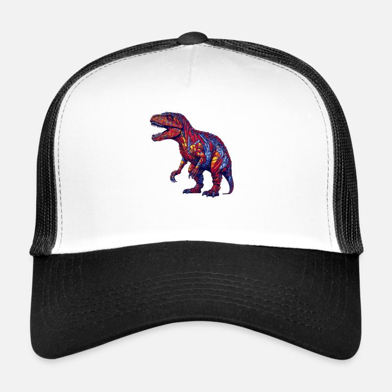 Dinosaurs with bright and bright colors Trucker Cap