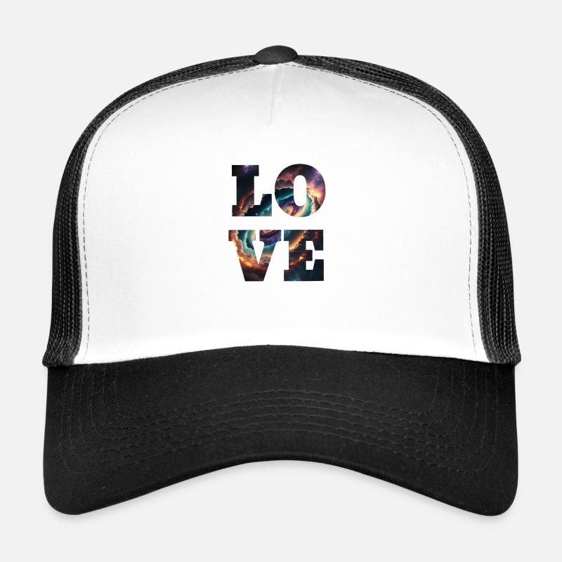 L’amour est infini - Casquette trucker - blanc/noir