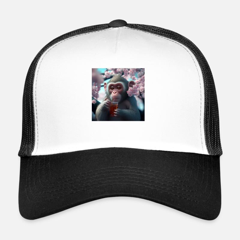 Singe avec boisson cadeau Casquette trucker 