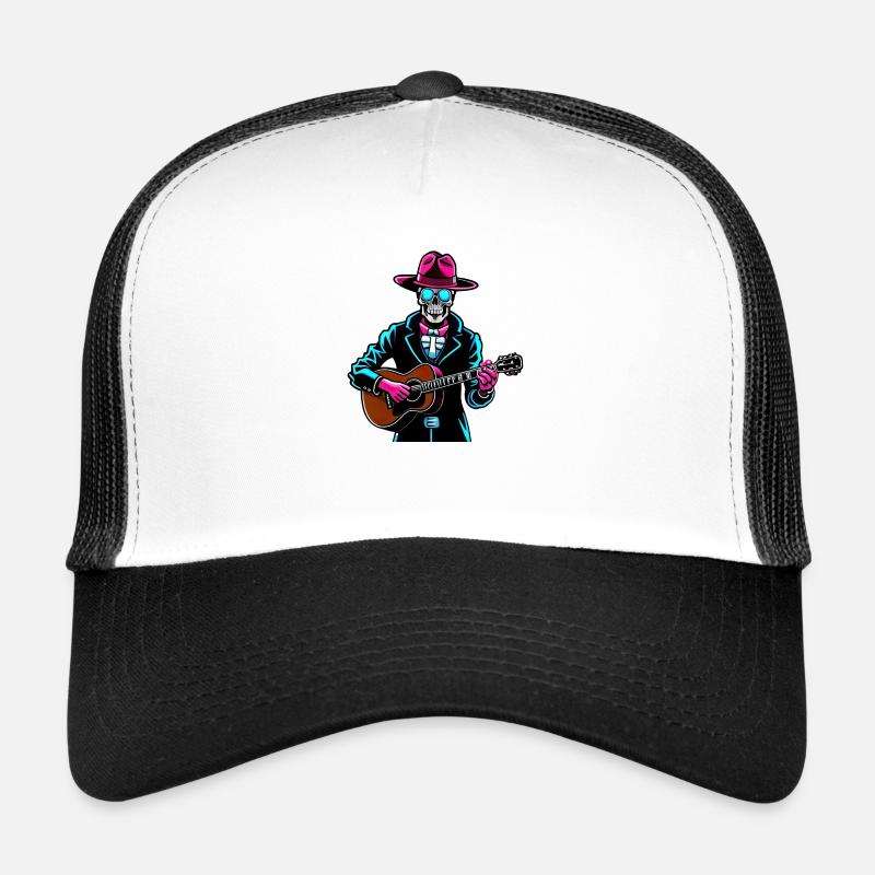 skeleton guitar top Casquette trucker 